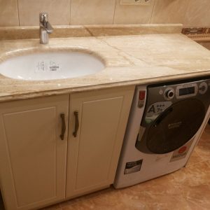 Тумба під пральну машину з кошиком та прихованими ручками