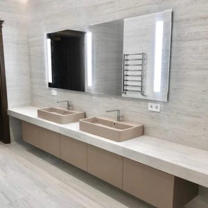 Прямокутне дзеркало в алюмінієвій рамі (стиль Лофт)