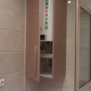 Підвісна шафа для бойлера (глянець, капучино)